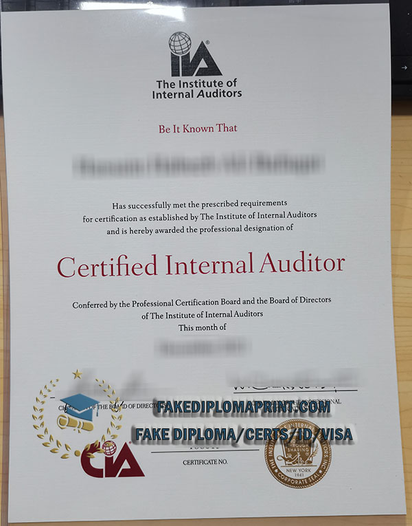 CIA certificate