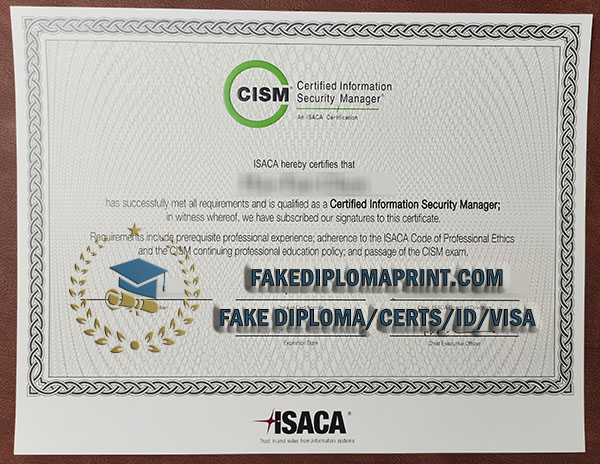 CISM certificate