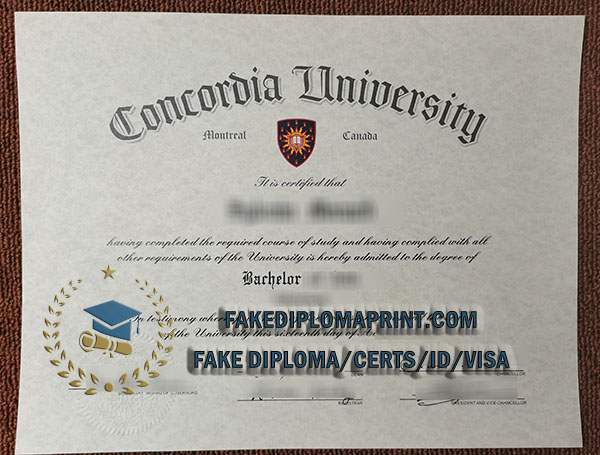 Concordia University diploma