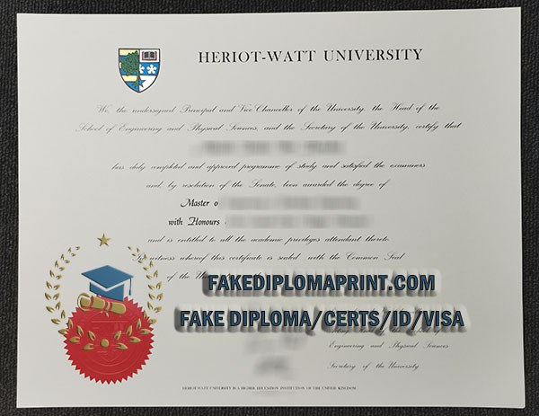 Heriot-Watt University diploma