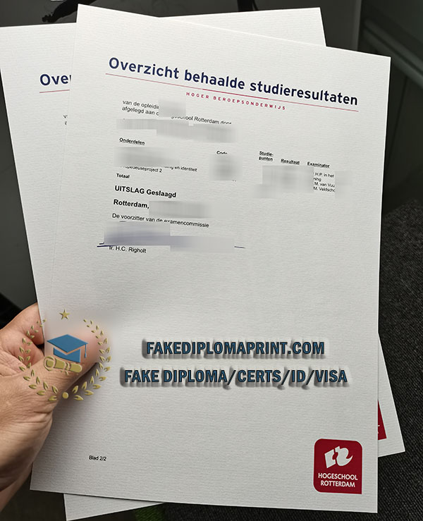 Hogeschool Rotterdam transcript,HR Overzicht behaalde studieresultaten