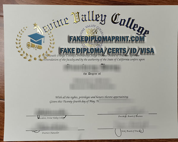 Irvine Valley College diploma