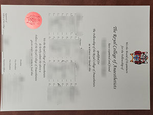 Royal College of Anaesthetists degree