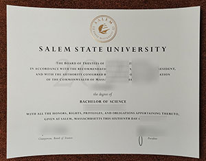 Salem State University diploma