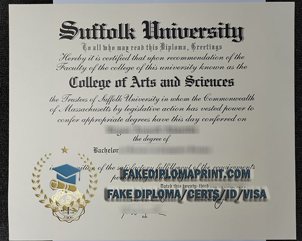 Suffolk University diploma