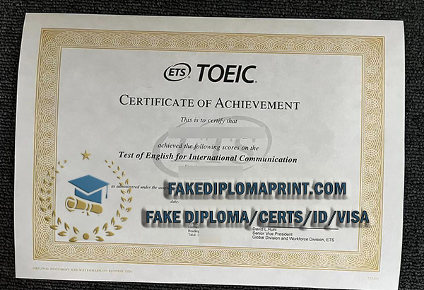 TOEIC certificate