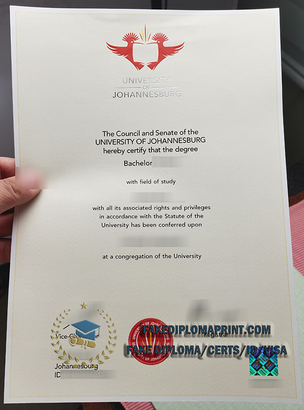 University of Johannesburg degree,University of Johannesburg diploma