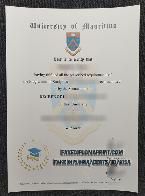 University of Mauritius diploma,buy University of Mauritius degree