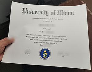 University of Miami diploma