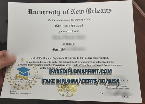 niversity of New Drleans degree