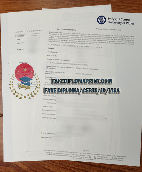 University of Wales diploma supplement