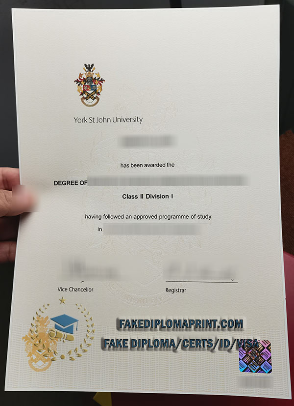 York St John University degree