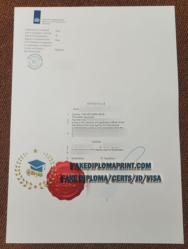 Netherlansd Apostille fake