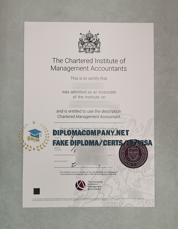CIMA Certificate