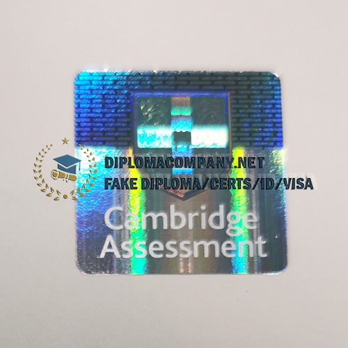 Cambridge Assessment English certificate seal