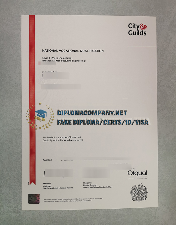 NVQ Certificate