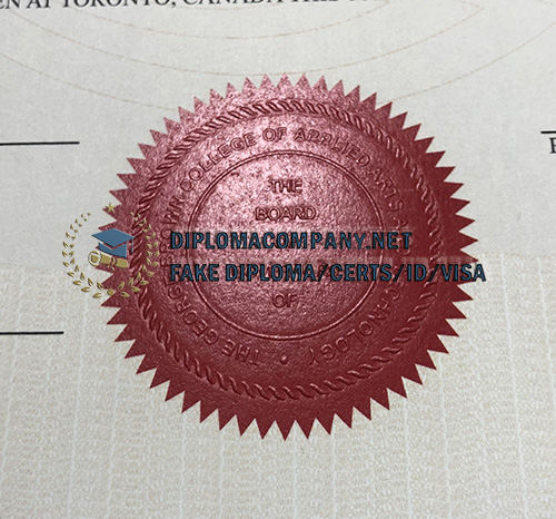 George Brown College diploma seal