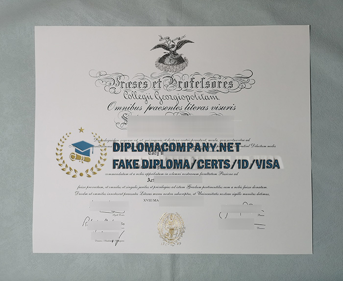Georgetown University Diploma