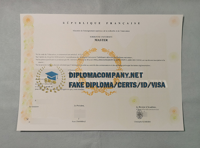 Sorbonne Universités Diploma