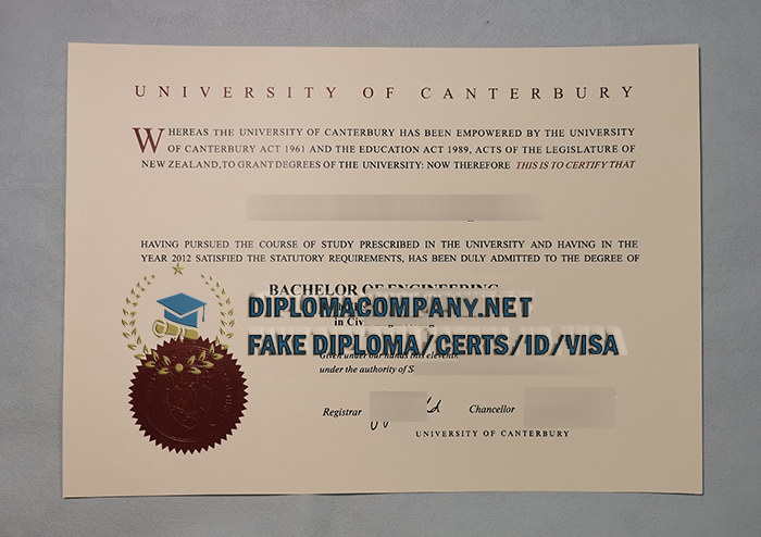 University of Canterbury Diploma