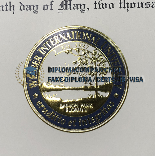 Webber International University Diploma seal