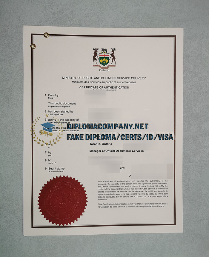 Authentication of Degree in Ontario