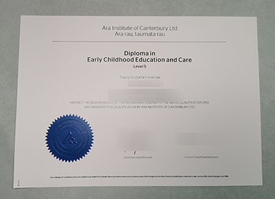 Fake Ara Institute of Canterbury Diploma