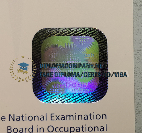 NEBOSH Certificate seal