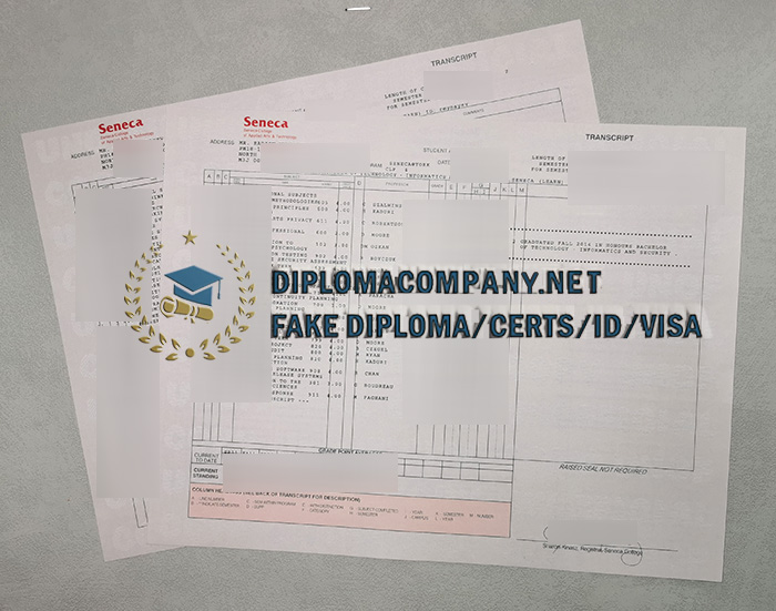 Seneca College Transcript