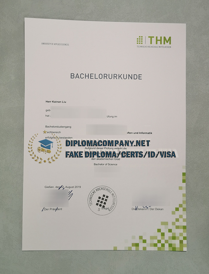 Fake THM Urkunde