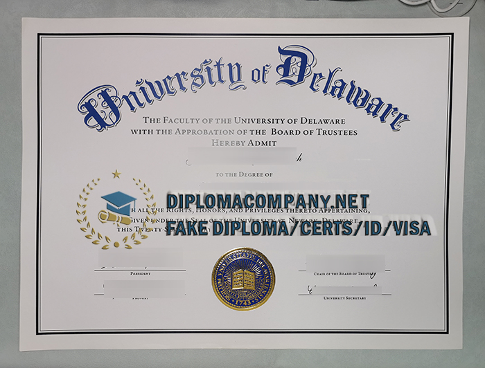 Fake University of Delaware Diploma
