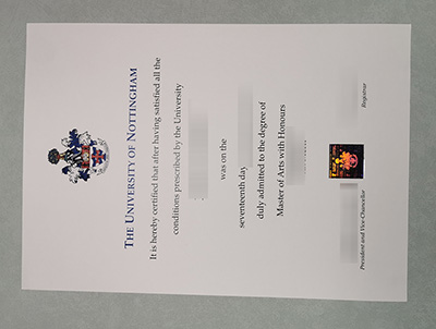 University of Nottingham degree