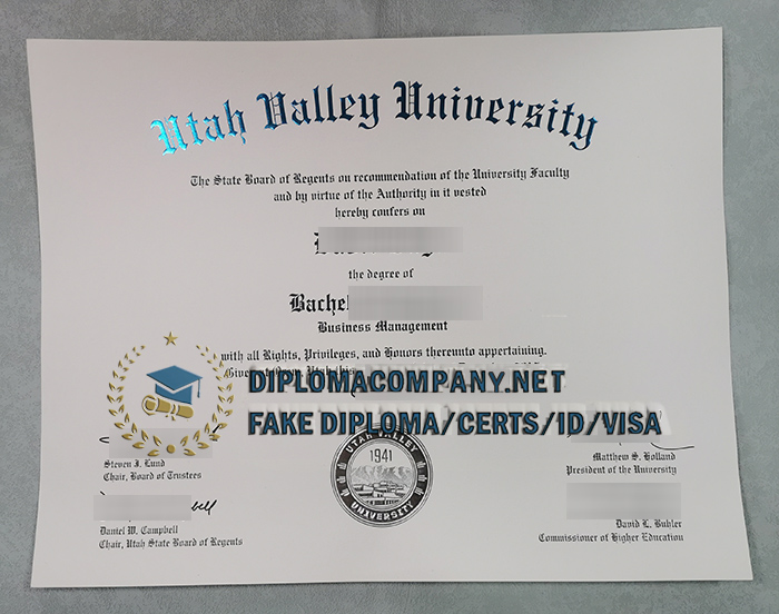 Fake UVU Diploma