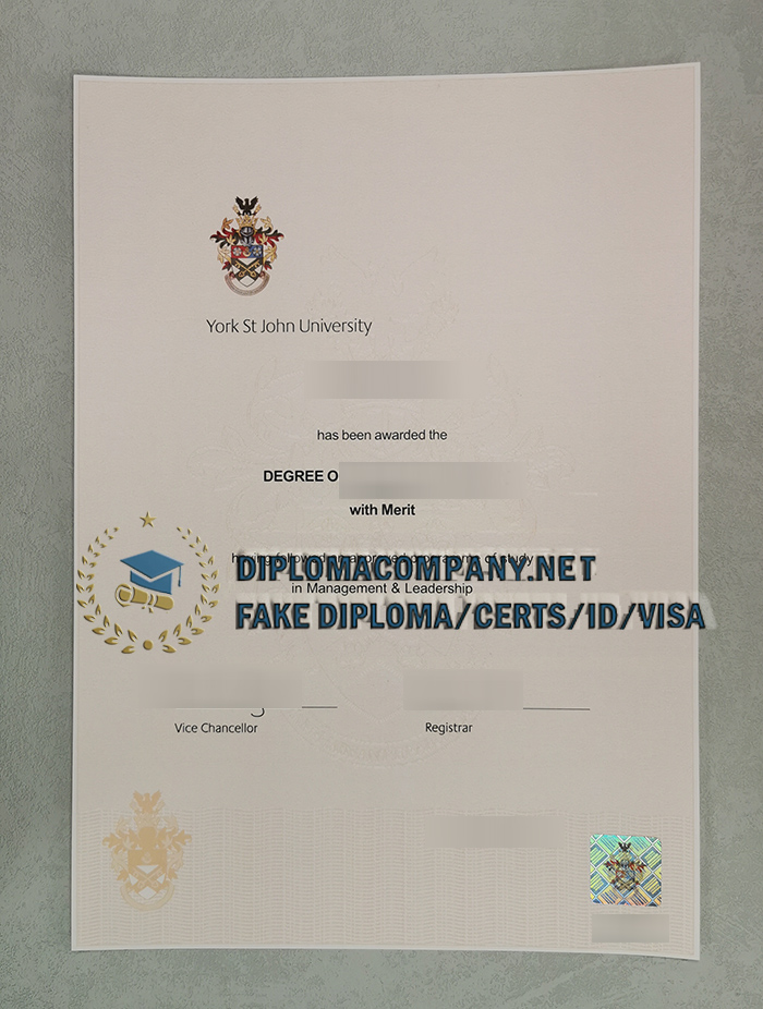 Fake York St John University Degree