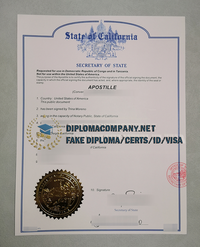Fake California Apostille