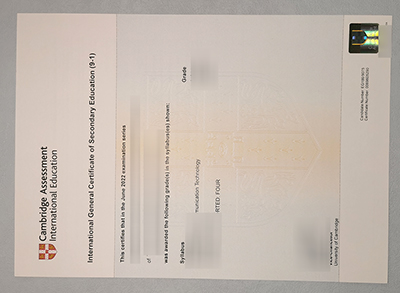 Fake IGCSE Certificate