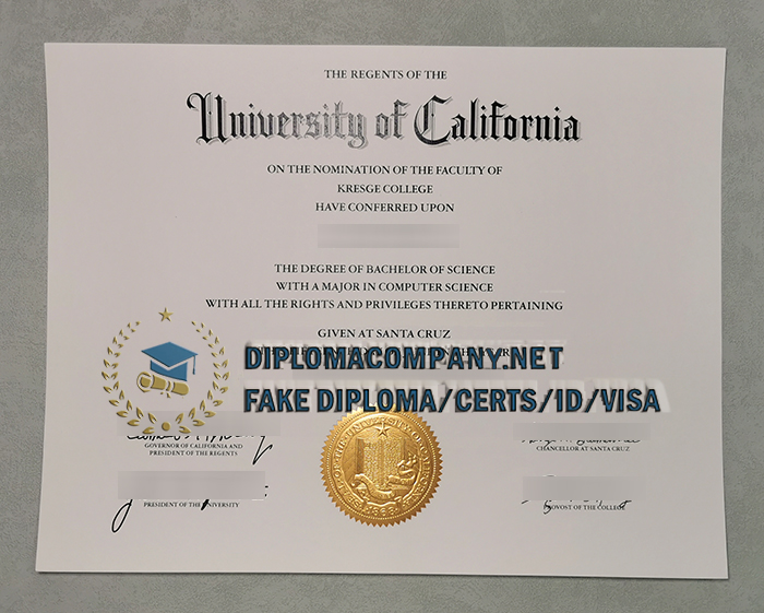 fake UC Santa Cruz Diploma
