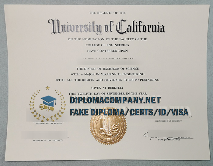 Fake UC Berkeley Diploma