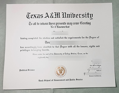 Fake Texas A&M University Diploma