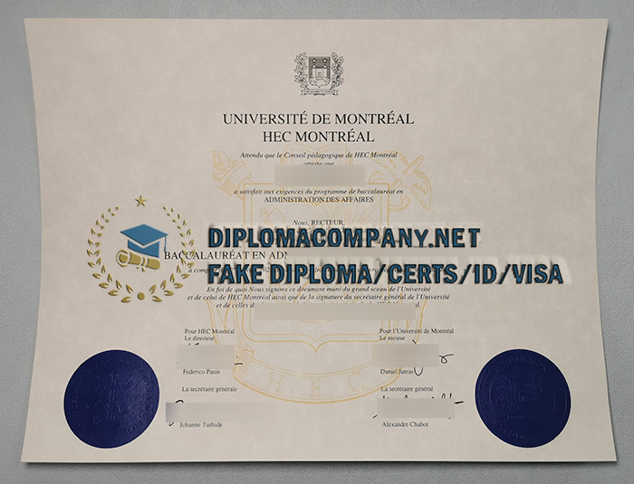 fake UdeM Diploma