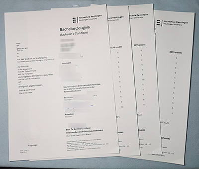 Hochschule Reutlingen Zeugnis
