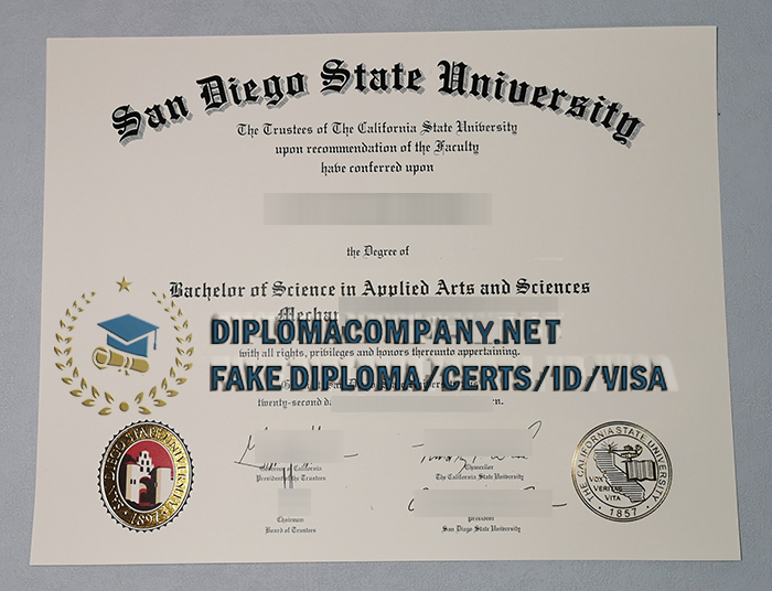 Fake SDSU Diploma