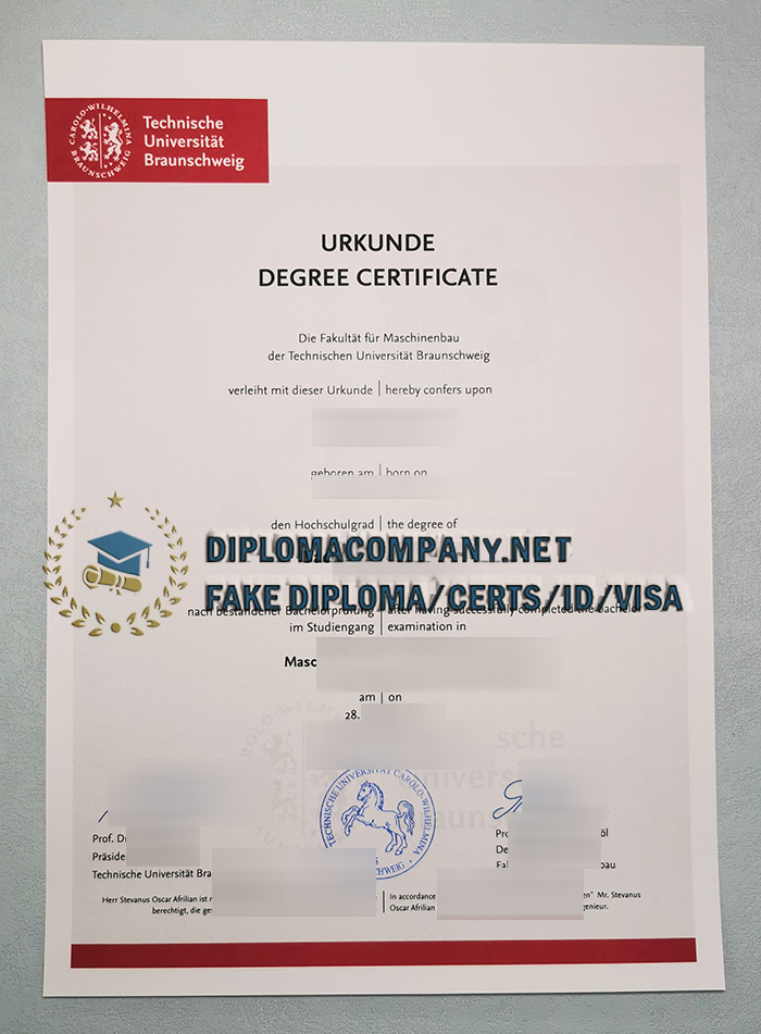 Fake TU Braunschweig Urkunde
