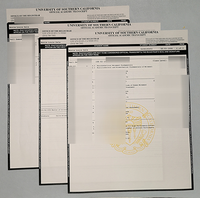 fake USC Transcript