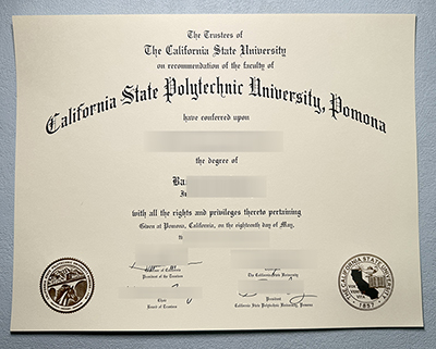 Fake Cal Poly Pomona Diploma