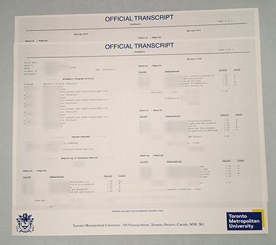 Fake TMU Transcript