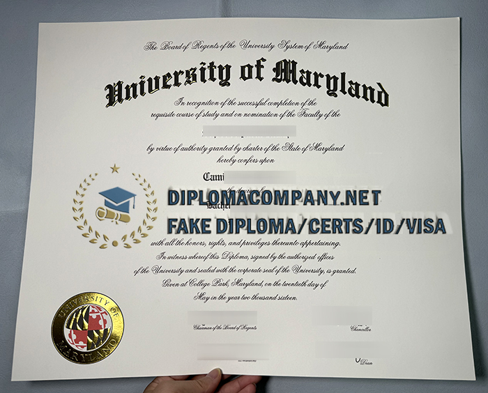 Fake UMD Diploma