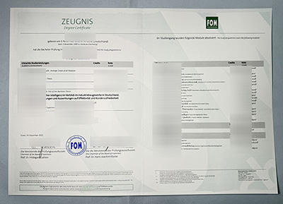 FOM Hochschule transcript