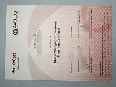 AXELOS Certificate